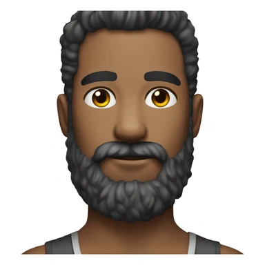 bearded hairy man in tank top sticker