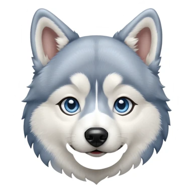 A Husky with lightblue eyes sticker