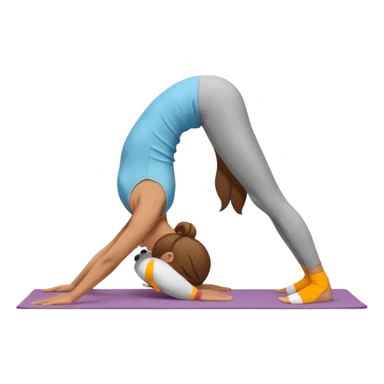 downward dog yoga pose sticker