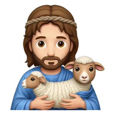 Jesus saving sheep sticker