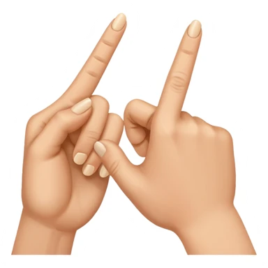 Index finger and thumb tap sticker