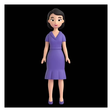 3D icon of a friendly and modern lady with simple background sticker