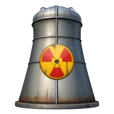realistic nuclear power  plant with 6 nuclear core sticker