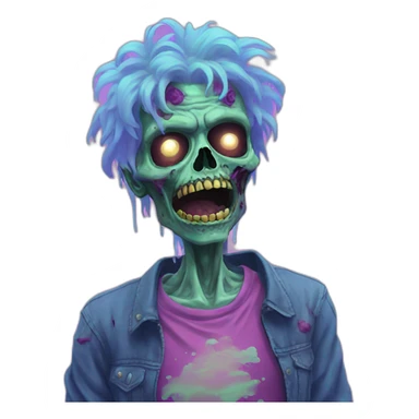 Vaporwave zombie  sticker