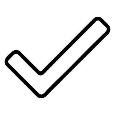 blue check mark, outlined, clean sticker