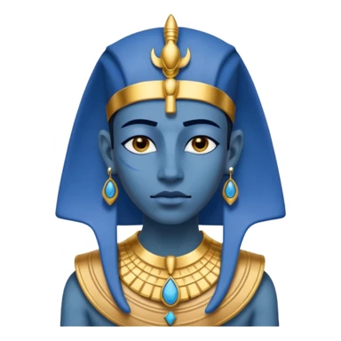blue skin Pharaoh sticker