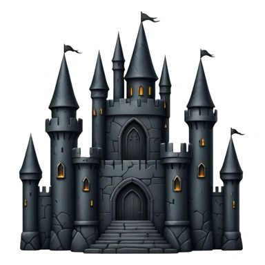 Gothic black evil castle sticker