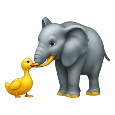 duck eating an elephant sticker
