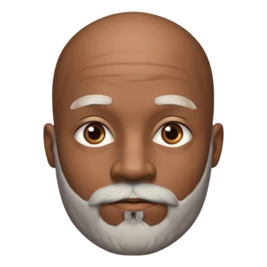 African American male bald salt & pepper beard sticker