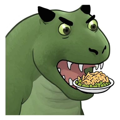 Feral eating beast  sticker