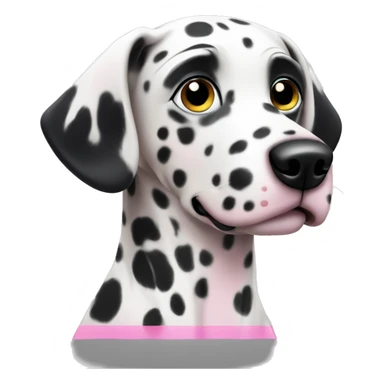 Dalmatian with pink spots sticker
