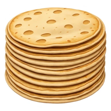 realistic stack of indian roti/chapati sticker