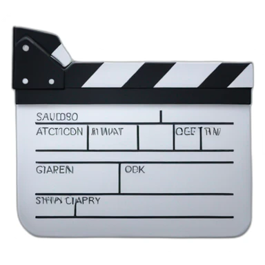 clapper board sticker