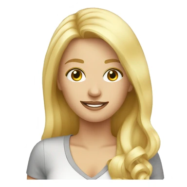 Blond woman taking a foto sticker