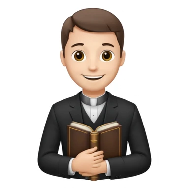 The priest presiding over the wedding sticker