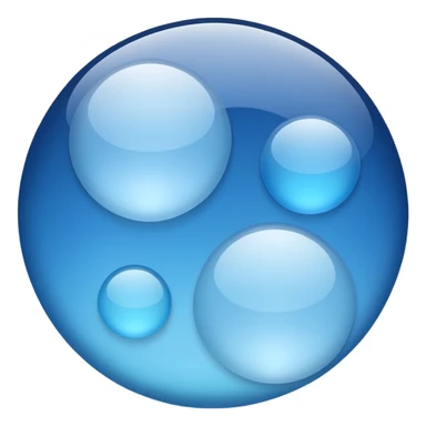 Two round cells in light blue and blue
Soft gradient
Slightly translucent texture
Minimal scientific illustration
White background
Clean and calm mood sticker