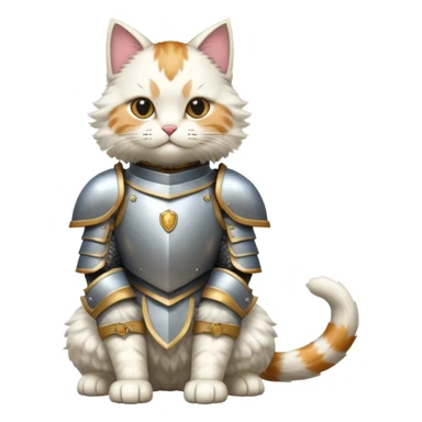 full baby body cat in armor sticker