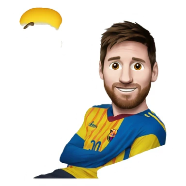 Messi dans un avion sticker