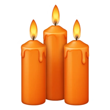orange candles sticker