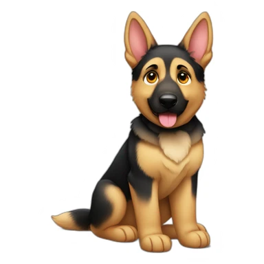 German shepherd cute sticker
