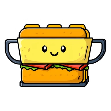 trophy with sandwich filling sticker