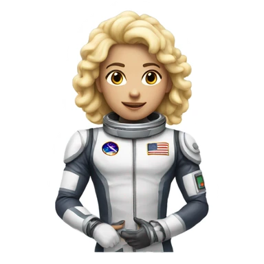 Bring Ken heart girl in space sticker