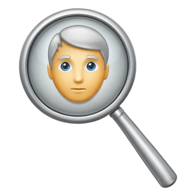 magnifying glass over a person icon sticker