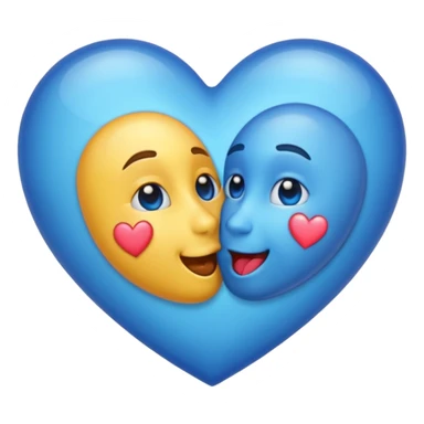 Generadme q el emoji esté 😘 en vez del corazón rojo sea este corazón 🩵 sticker