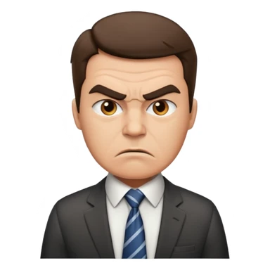 an angry office worker sticker