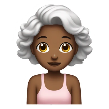 Girl doing self care sticker