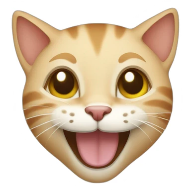 Cat laughs sticker