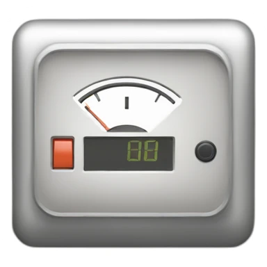An electrical meter with rounded edges sticker