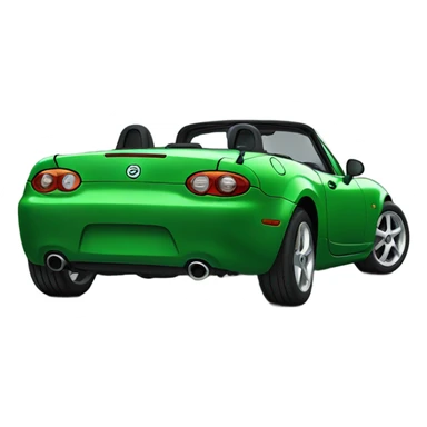 Green Mazda Miata  sticker