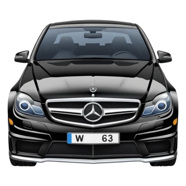 Mercedes w204 c63 front view sticker