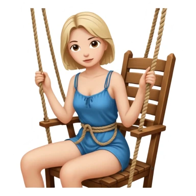woman tied up in a chair sticker