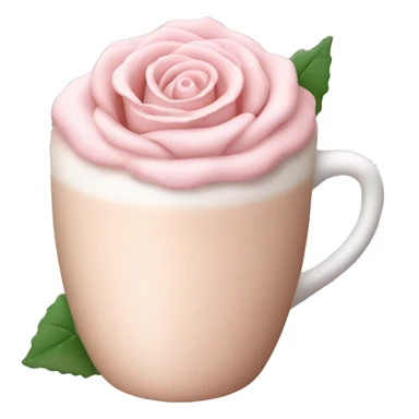 Light Pink Rose latte sticker