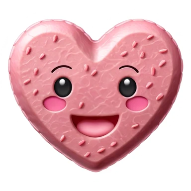 kawaii heart EMOJI made of SPAM MEAT sticker
