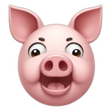 pig face with megaphone sticker