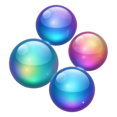 glitter shining floating spheres sticker
