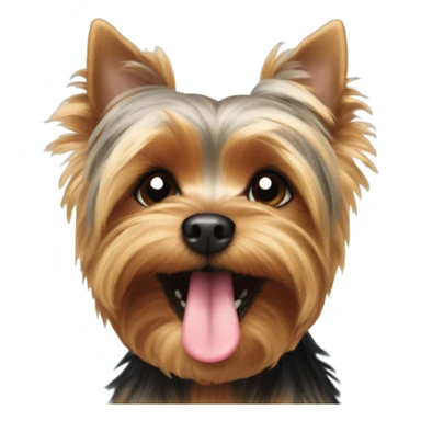 Yorkie with tongue out sticker