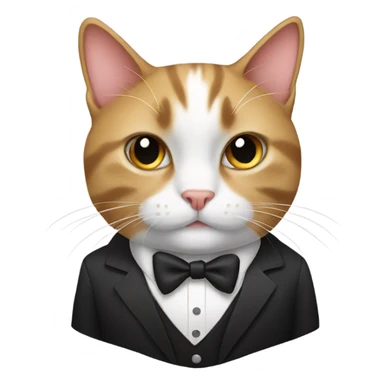 Cat with tuxedo  sticker