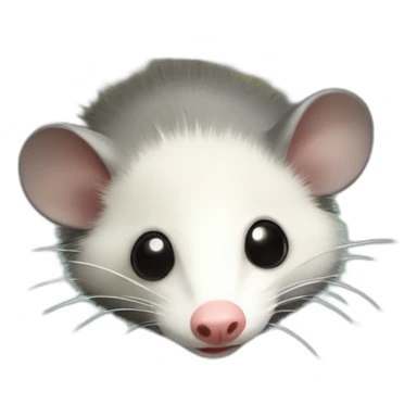 Opossum hanging upside down sticker