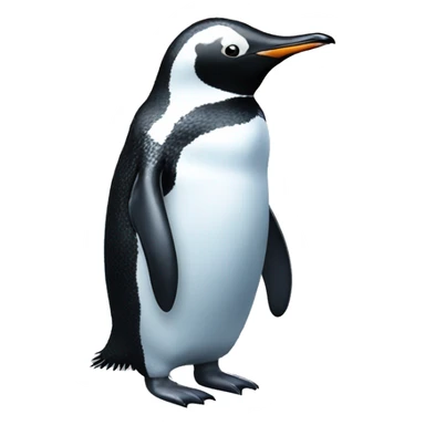 Penguin with skies  sticker