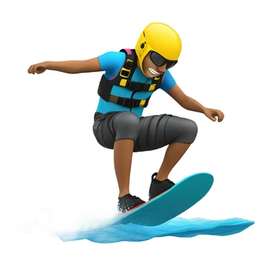 Wakeboarder jumping sticker