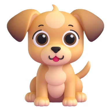 cute puppy with big eyes sticker