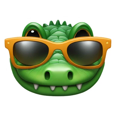 Crocodile wearing sunglasses  sticker