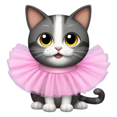 Cat wearing a tutu sticker