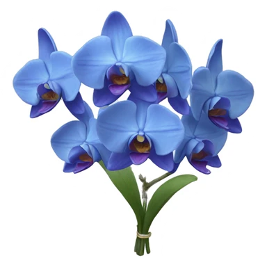 Blue orchids bouquet  sticker
