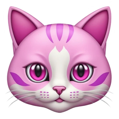 een kat met een paarse staart sticker