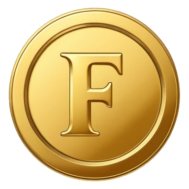 coin with F letter sticker